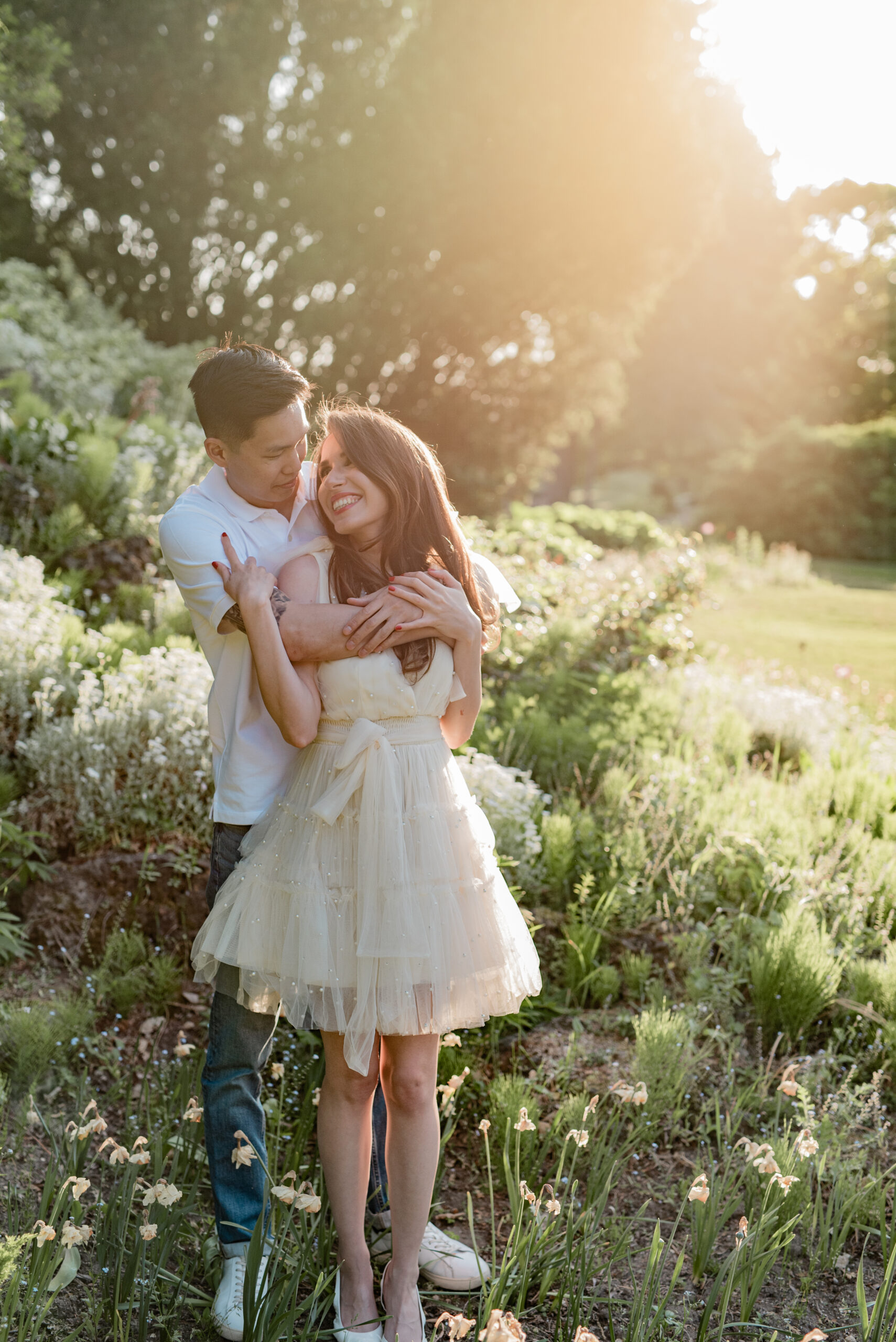 Beautiful golden hour engagement photography session in the heart of Kitchener, Ontario at Rockway Gardens.